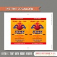 Nerf and Dodgeball Party Invitation (Blue and Orange) 